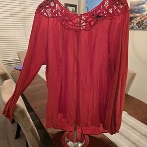 Lane Bryant Red Women's Top-Size 18/20